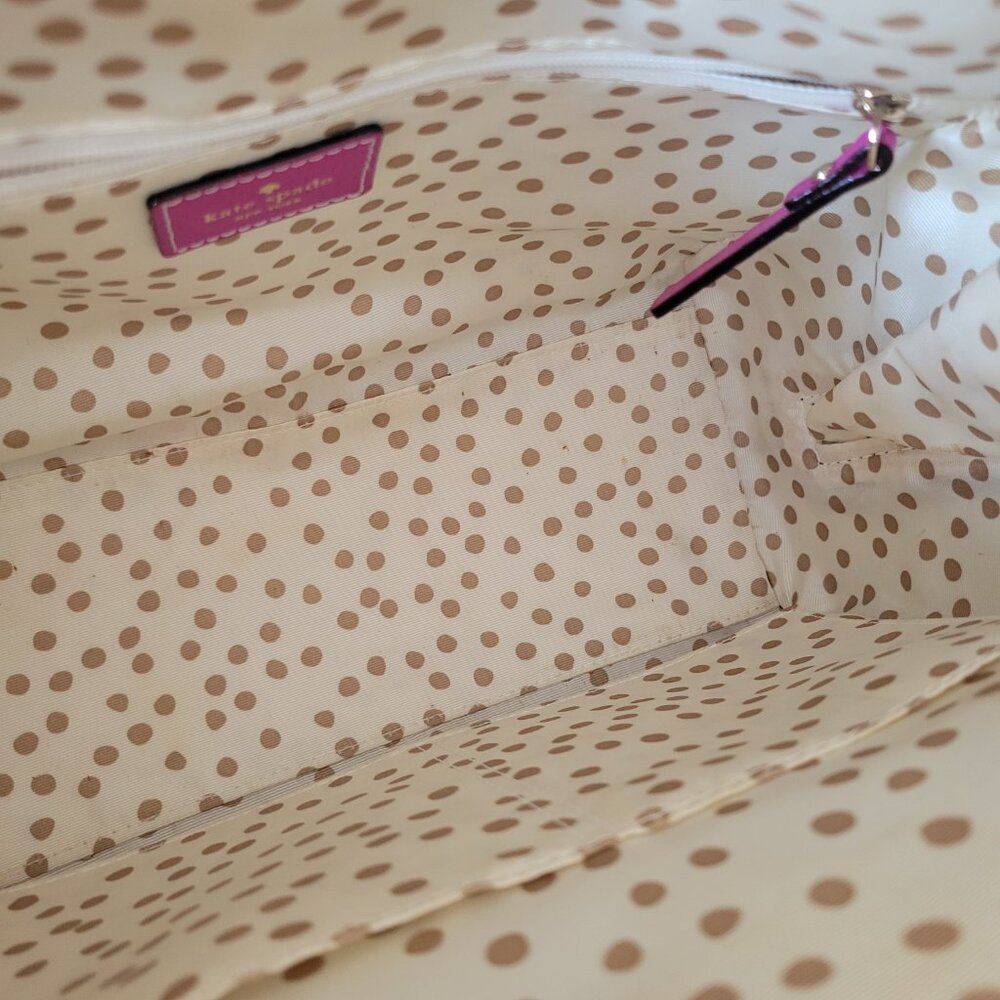 Kate Spade New York Pink Magenta Leather Satchel Purse w/ Detachable Crossbody - Picture 4 of 11
